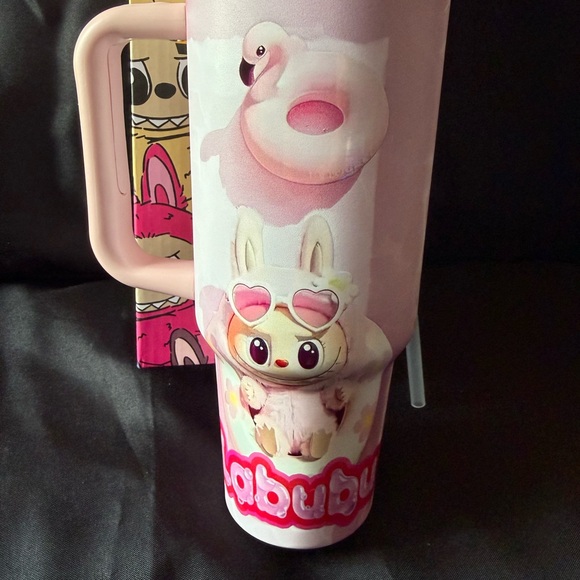 New Stanley 40oz Pink Monster Characters in Pool with Special Box and a Straw - Picture 6 of 8